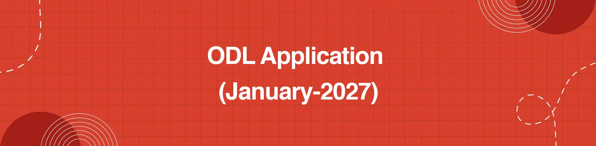 ODL Application January 2027