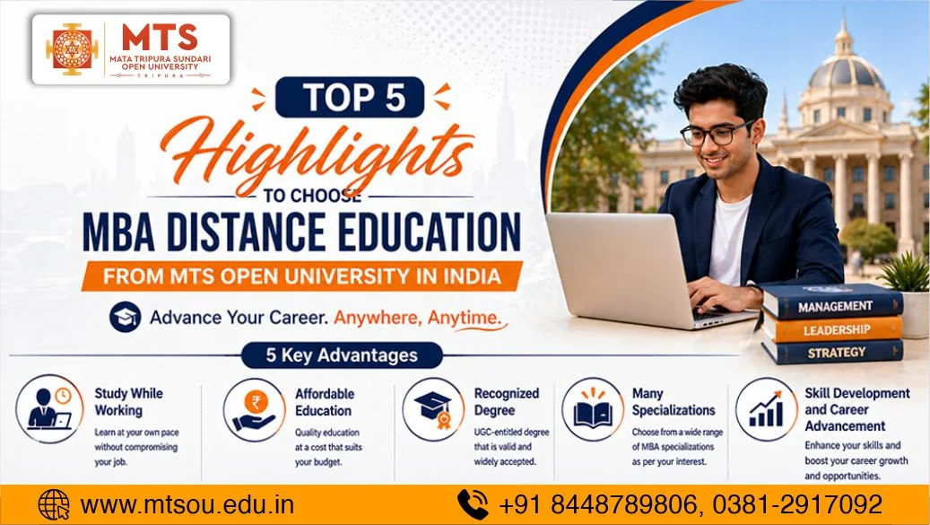 Top 5 Highlights to Choose MBA Distance Education from MTS Open University in India